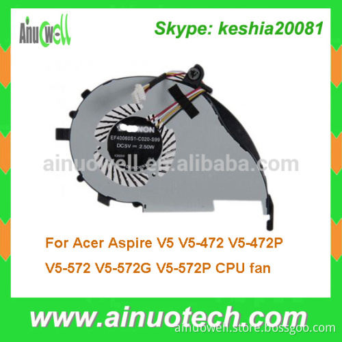 Laptop cpu fan for Acer V5 V5-472 V5-472P V5-572 V5-572G V5-572P CPU fan laptop internal fan mainboard cooler